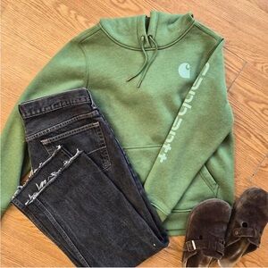Carhartt Olive Green Relaxed Fit Hoodie